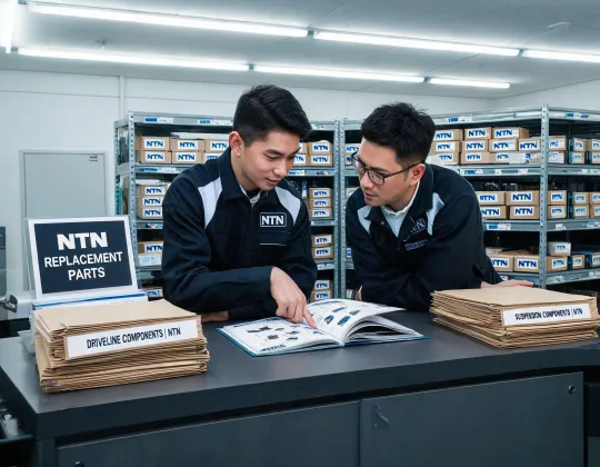 Distributor counter with organized NTN replacement parts request files