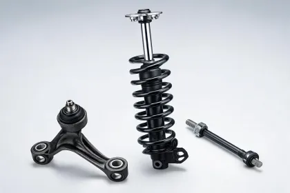 Coil spring and suspension corner parts arranged for catalog sourcing